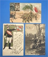 Postcard Group (3) Military