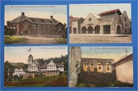 4 Building Postcards - - Unused