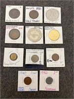 Mixed Lot of Coins: Canada, Switzerland, Beanie B.