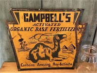 Antique Campbells Fertilizer Advertising sign