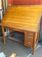 Large Mayline vintage drafting table