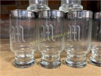Dorothy Thorpe Silver Band Cocktail Glasses