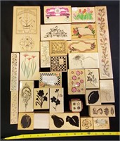 30 Rubber Crafting Stamps