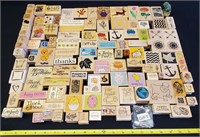 Large Lot Of Rubber Crafting Stamps