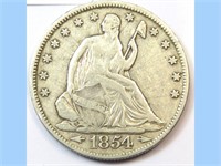 1854 Seated Half Dollar