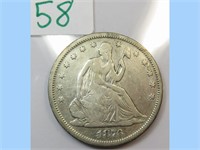 1876-S Seated Half Dollar