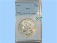 1886-O Silver Morgan Dollar, NNC MS62+