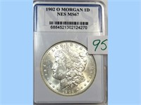 1902 - O Silver Morgan Dollar, NES MS67