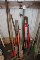 Bolt cutters, pipe clamp, & more