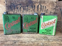 3 x Early French Castrol Tins