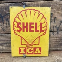 Original Shell ICA Swivel Tin Sign