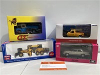 4 boxed vehicles, includes SIKU, Tomytec, OX &