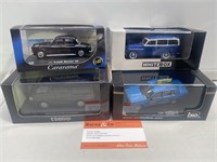 4 boxed Various Vehicles inc. 1:43 Land Rover 90,