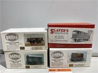 Box Lot of x4 Various Model Train Wagons