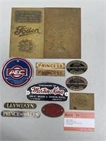 Box Lot of Various Metal Plaques and Tags