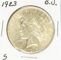 Coin 1923-P Peace Dollar,  BU