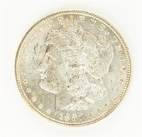 Coin 1887-P Morgan Silver Dollar, BU