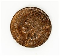 Coin 1866 Indian Head Cent, Choice AU