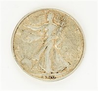 Coin 1936-D Walking Liberty Half Dollar, XF-AU