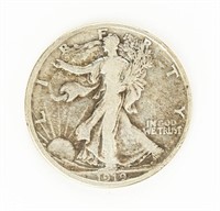 Coin 1919-D Walking Liberty Half Dollar, VF