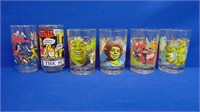 (6) Disney / Mc Donalds Collectors Glasses,