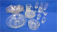 Lot Of Pressed Glass And Others