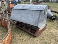 GALVANIZED 8 HOLE PIG FEEDER, NEEDS