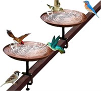 NEW 2PCS Metal Detachable Birdbath Bowl