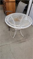 IRON PATIO TABLE AND CHAIR
