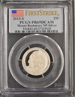 US Coins 2013-S Silver Washington Quarter Mount Ru