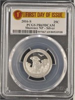 US Coins 2016-S Silver Washington Quarter Shawnee