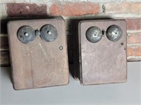 2 Antique Oak Phone Boxes