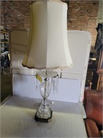 Beautiful Lrg.Crystal Glass Lamp 40"H