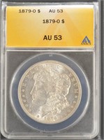 US Coins 1879-O Morgan Silver Dollar Graded AU53 b