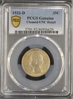 US Coins 1932-D Washington Quarter PCGS Graded UNC