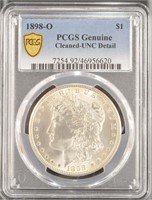 US Coins 1898-O Morgan Silver Dollar PCGS Graded U