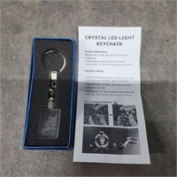 Crystal LED light keychain