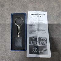 Crystal LED light keychain