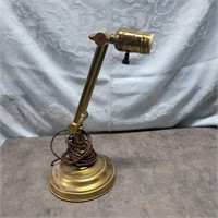 Adjustable brass desk lamp