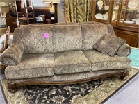 Brown Paisley Sofa