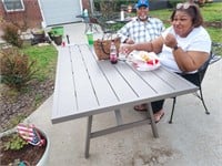 metal outdoor table