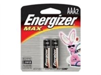 Energizer MAX AAA Batteries; (2 AAA Batteries)