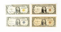 Coin 4 Types of Silver Certificates Notes, FR-F