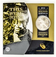 Coin 2012-W Infantry Soldier Silver Dollar Proof