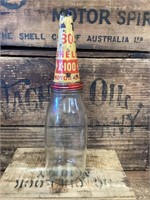 Shell Yellow X-100 30 Tin Pourer on Quart Bottle