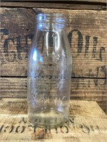 Original Mobiloil Embossed Quart Bottle