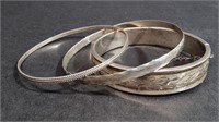 3PC STERLING SILVER BANGLES