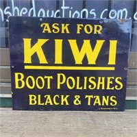 Original Kiwi Boot Polishes Enamel Sign