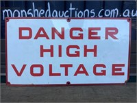 Original Danger High Voltage Enamel Sign