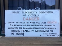 Original SEC Victoria Enamel Sign
